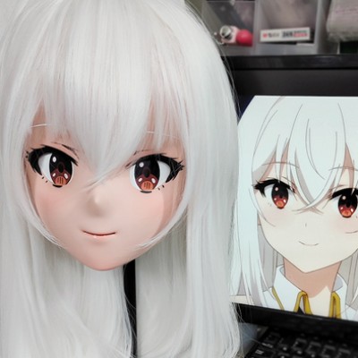 (GLA060)Customize Character'! Female/Girl Resin Full/Half Head With Lock Anime Cosplay Japanese Animego Kigurumi Mask
